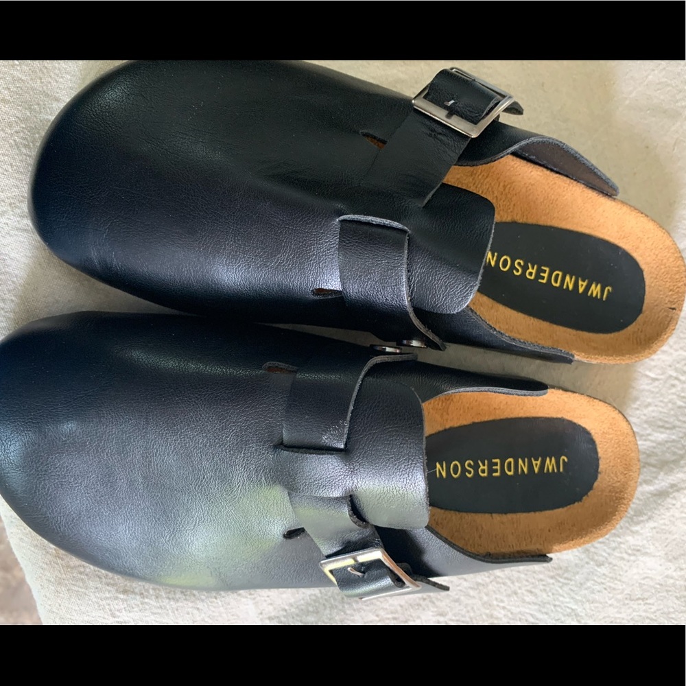 JW Anderson Genuine Leather Mules or Clogs. Never worn. Size 39 US size 8.
